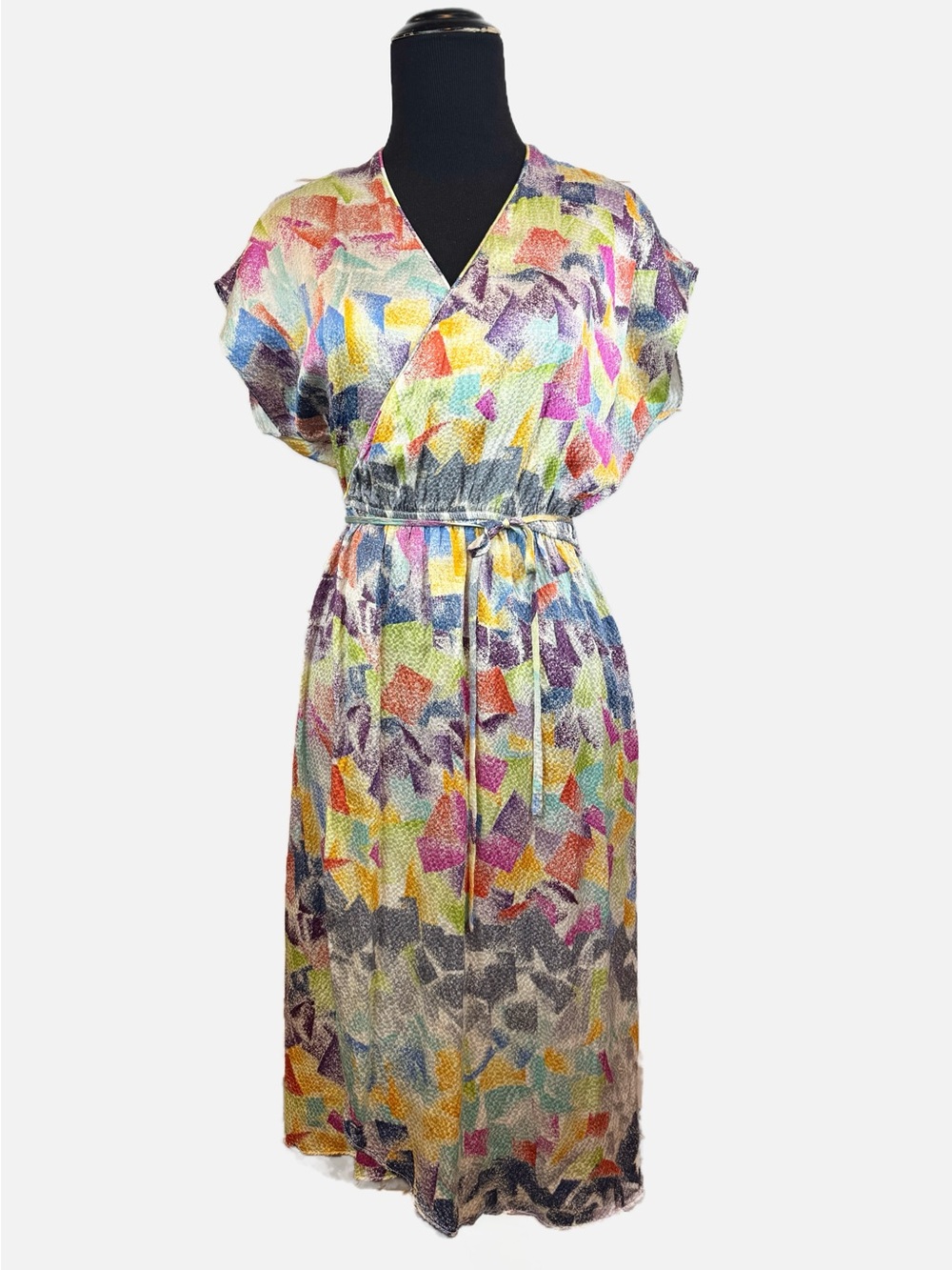 Tucker | 100% Silk V-Neck Wrap Dress, S